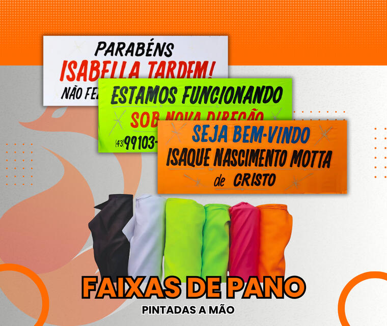 FAIXAS PINTADAS A MÃO